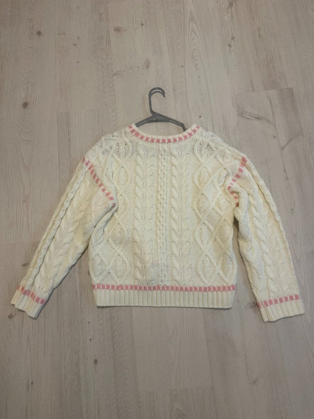 cable knit white sweater